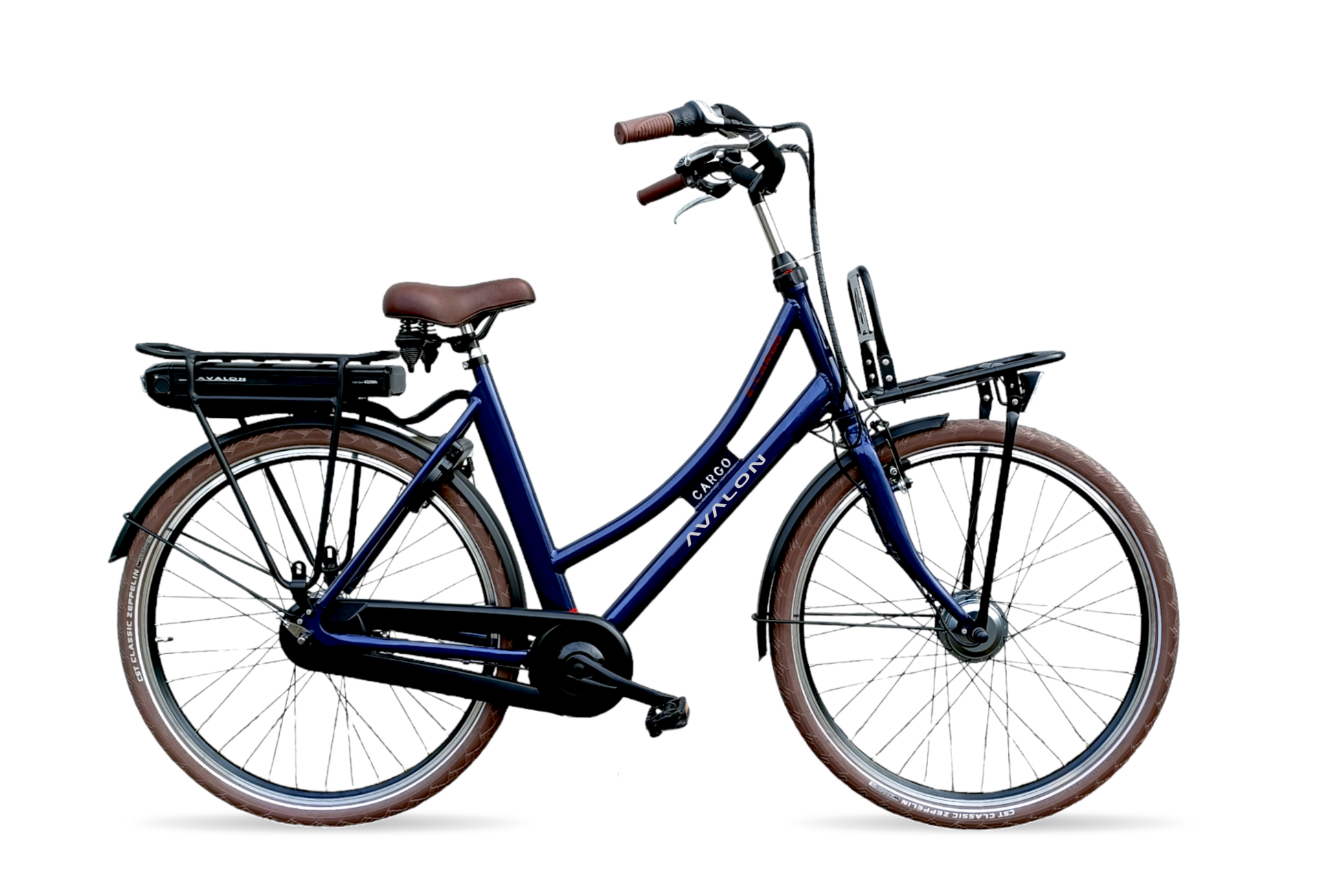 Avalon E-Cargo elektrische transportfiets mat blauw- krachtige cargofiets voor dagelijks gebruik
