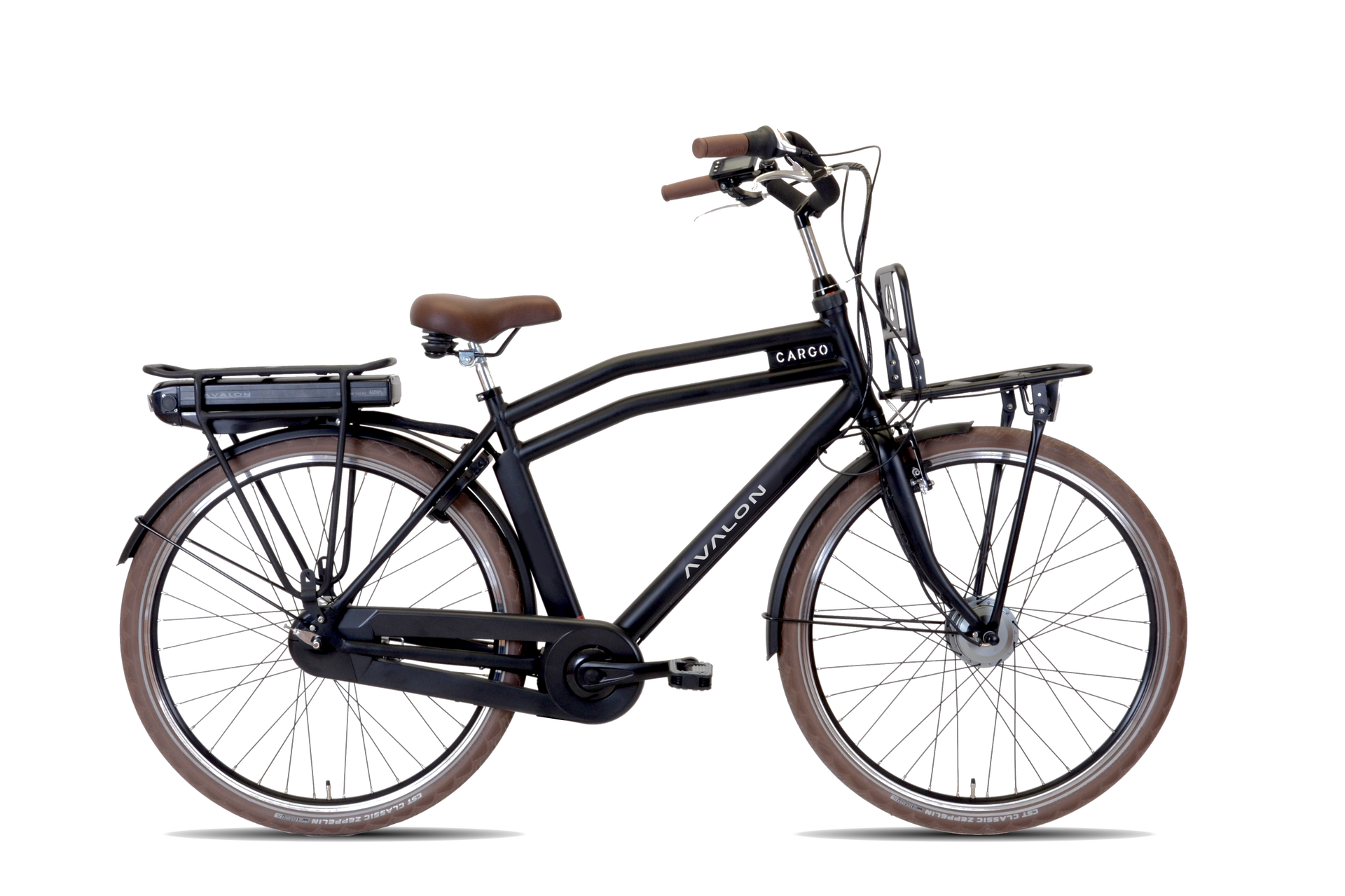 Avalon E-Cargo elektrische transportfiets mat zwart - krachtige cargofiets voor dagelijks gebruik