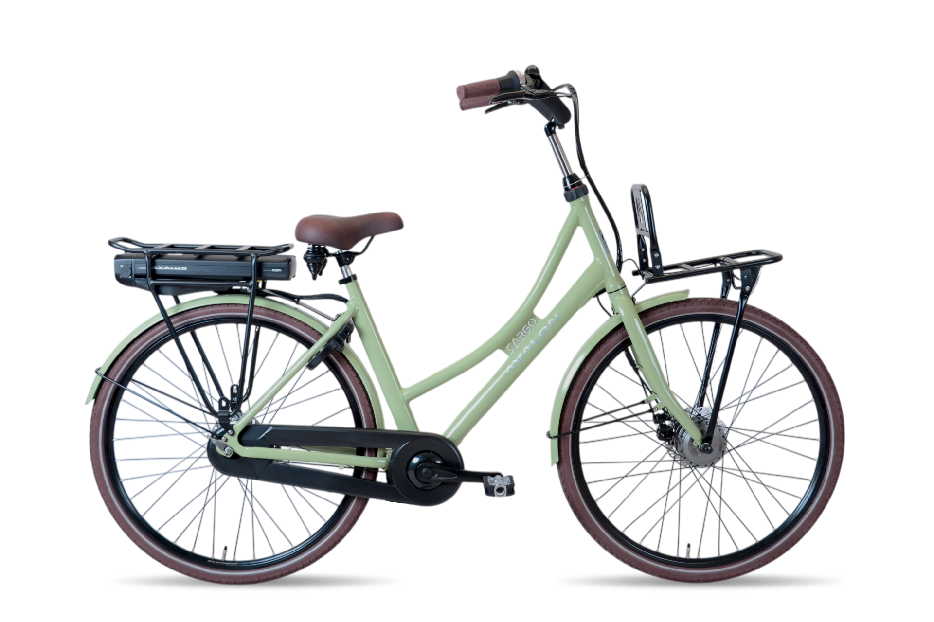 Avalon E-Cargo elektrische transportfiets mat groen - krachtige cargofiets voor dagelijks gebruik