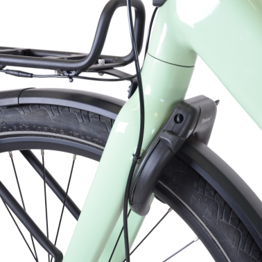 Beveiligd met een ART-gecertificeerd ringslot op de Avalon E-Moev stadsfiets
