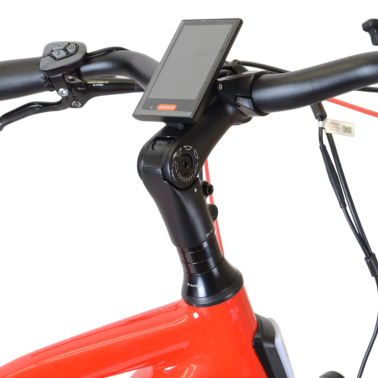Verstelbare stuurpen en overzichtelijk display van de Avalon E-Pro Sport Premium e-bike voor een ergonomische zithouding