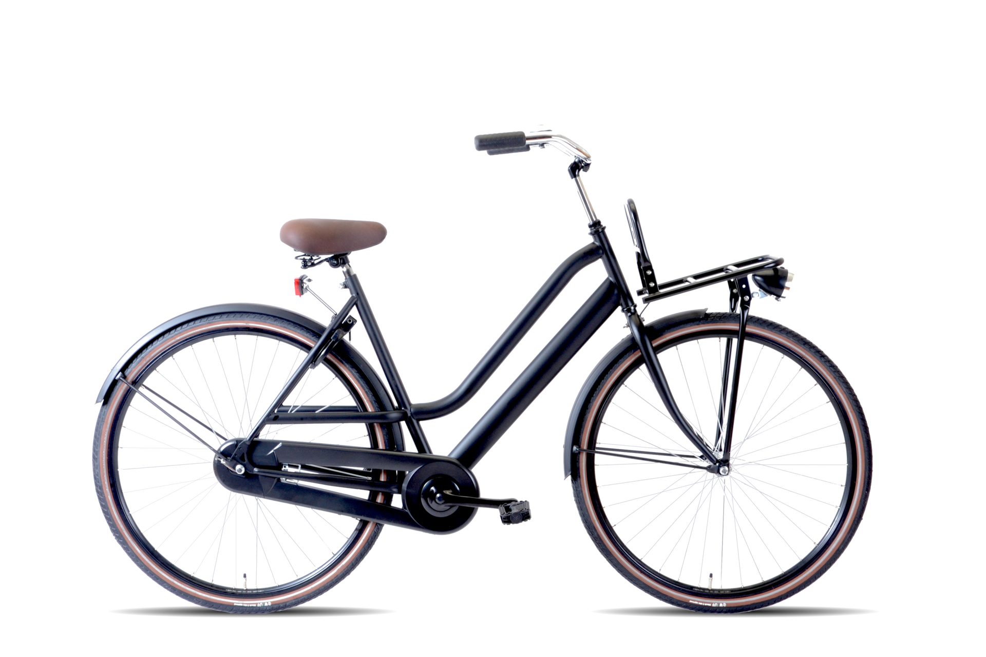 Avalon Transporter. Zwarte fiets in Hollandse stijl 