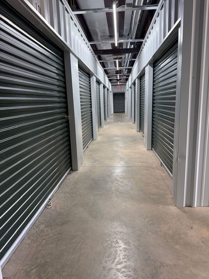 Climate-controlled storage hallway at Bagby Storage, Old Lindale Road, Rome GA
