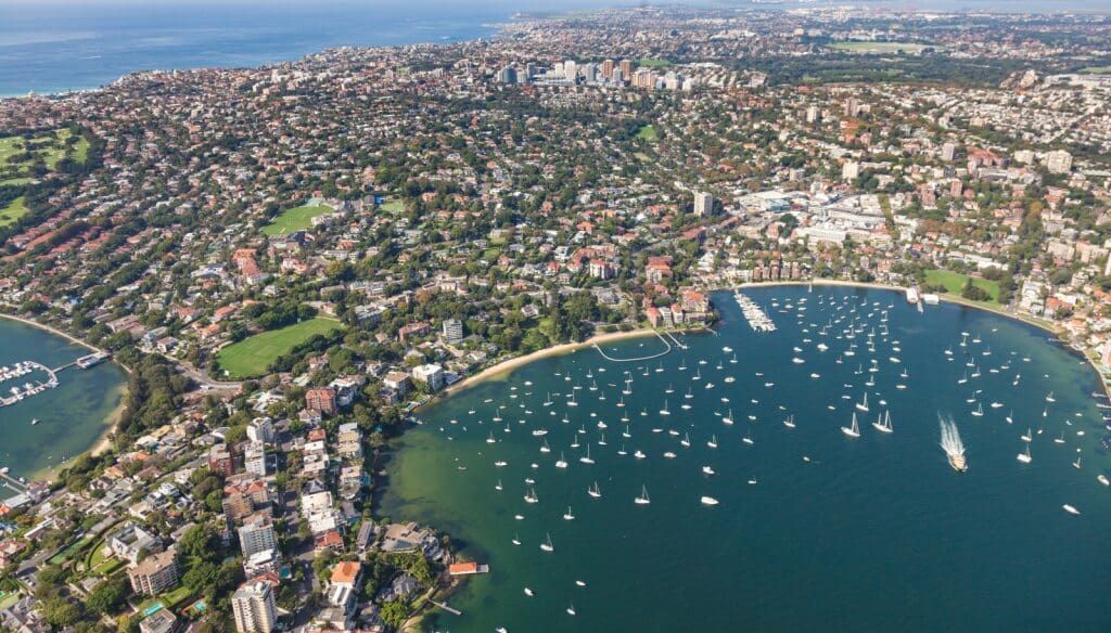 A Bay Filled With Numerous Sailboats — Glass Pool Windows Australia In Double Bay, NSW