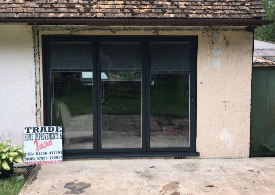 Tri-fold double glazed doors

