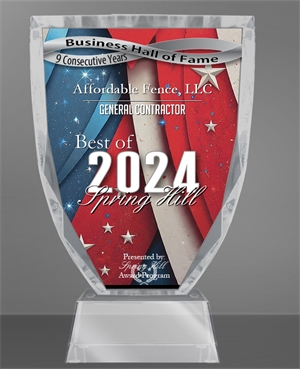 A crystal award plaque for 