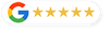A google logo with five stars on it on a white background.