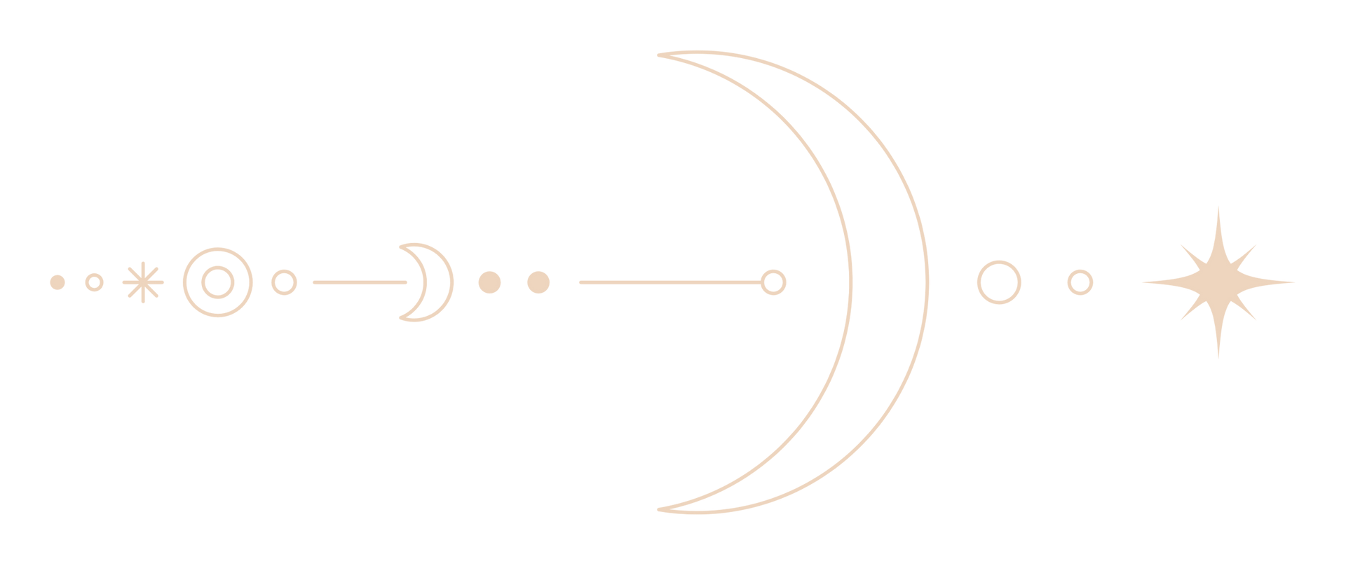 Photography MA -A crescent moon and a star on a white background.
