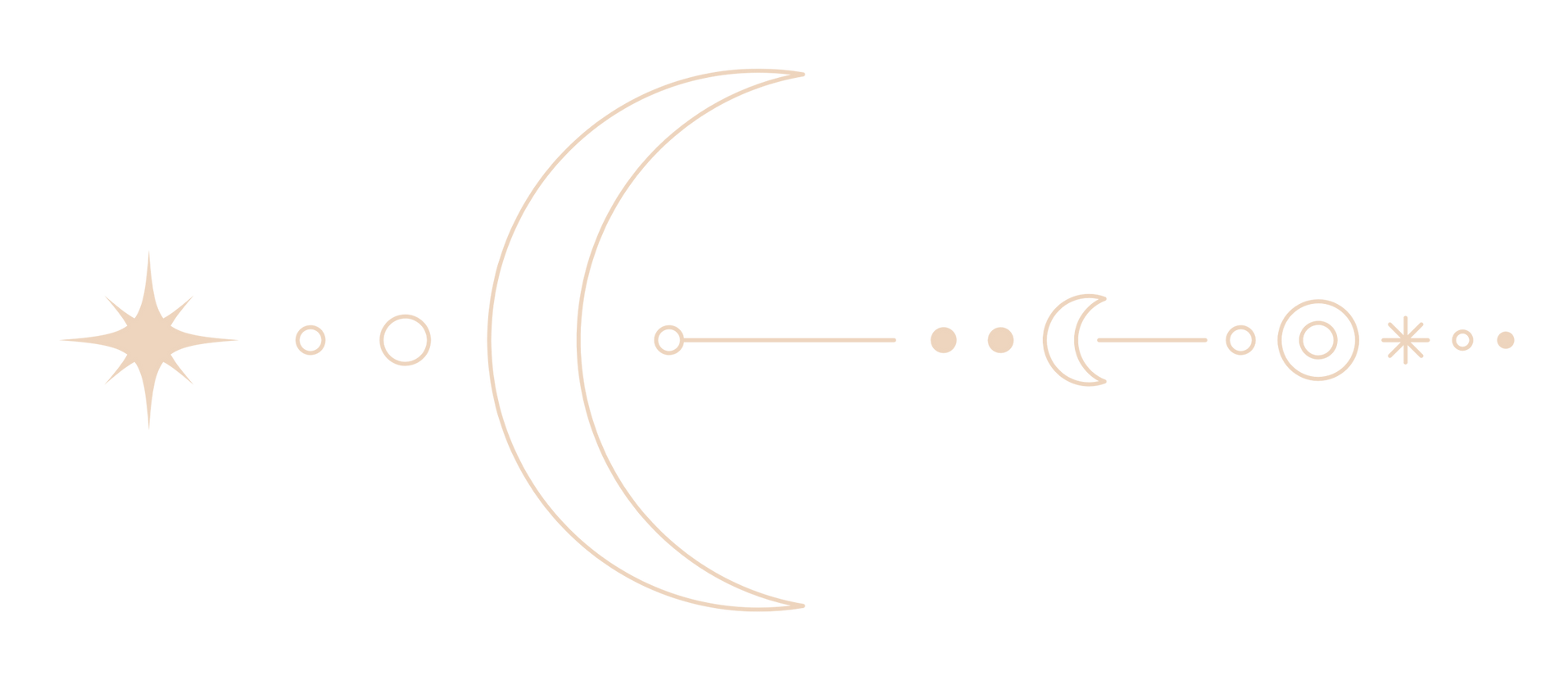 Photography MA -A crescent moon and a star on a white background.