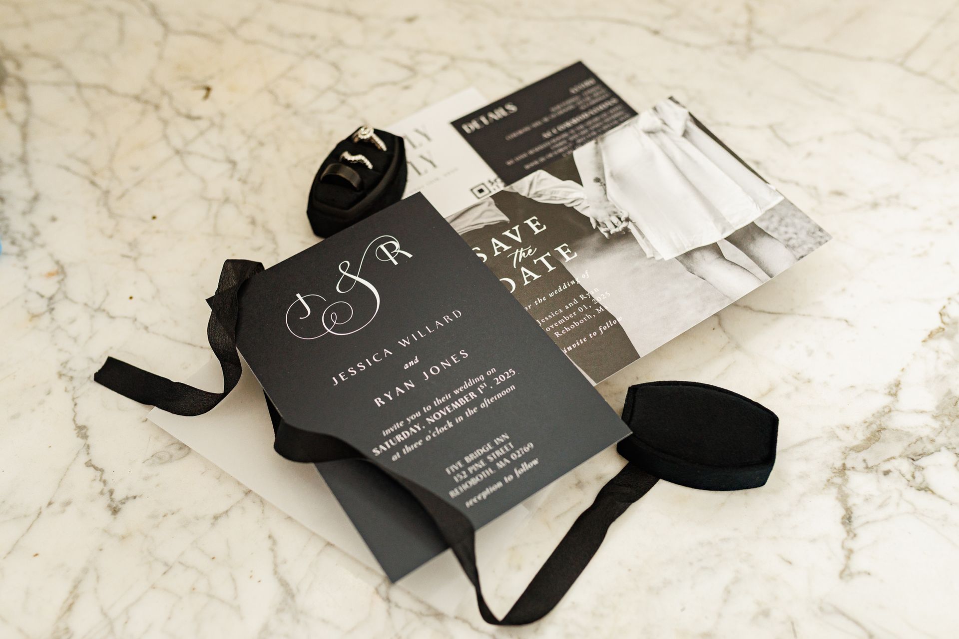 wedding flatlay at 