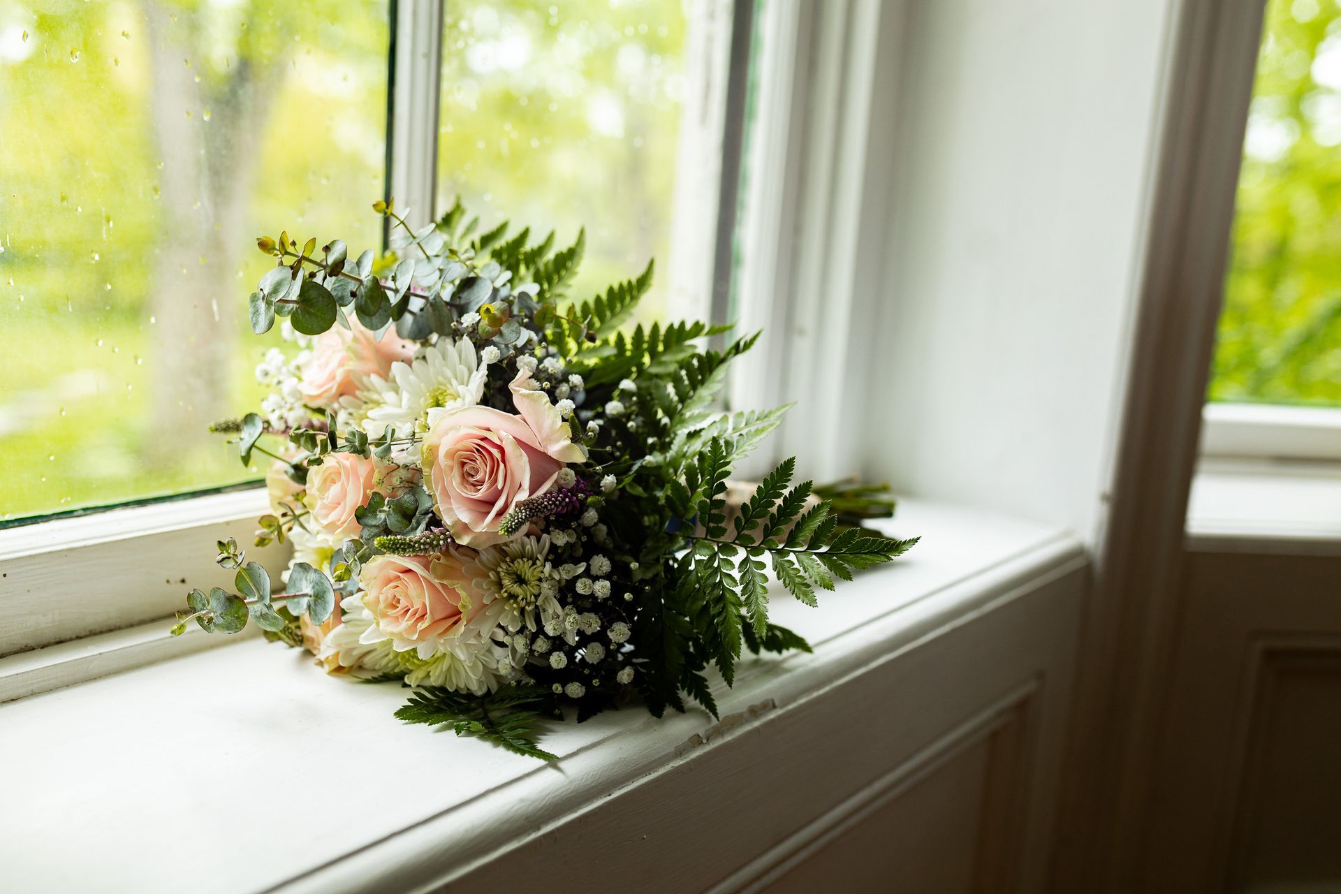 Bouquet at wedding at Elm Hill Farm in Brookfield, MA