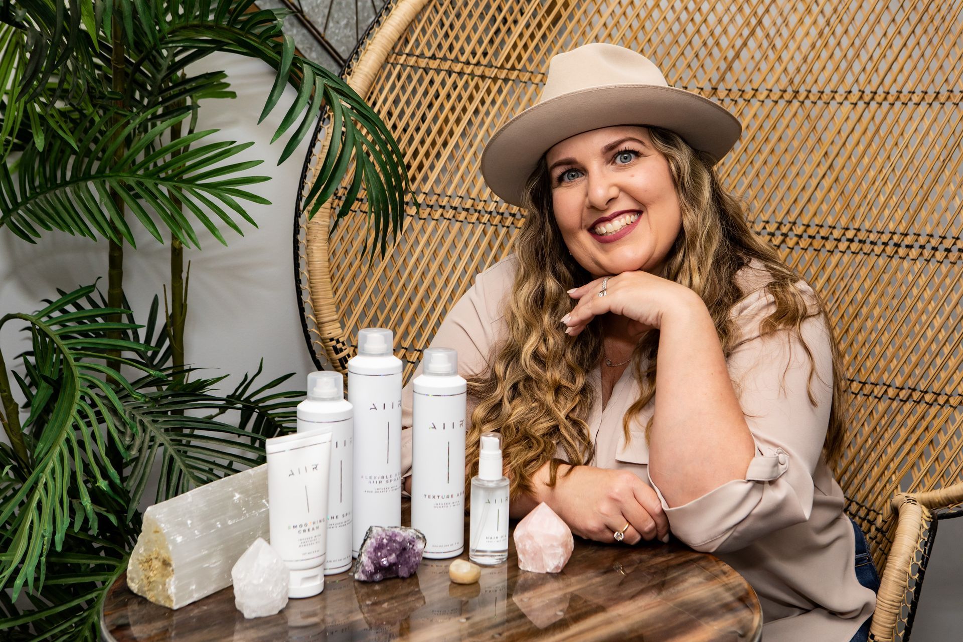 Photography MA - branding photograph   hair dresser with her products