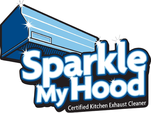 Sparkle My Hood logo with blue exhaust hood and “Certified Kitchen Exhaust Cleaner” text