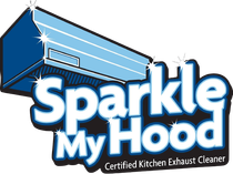 Sparkle My Hood logo with blue exhaust hood and “Certified Kitchen Exhaust Cleaner” text