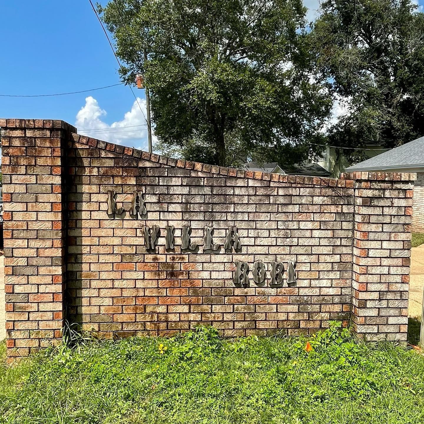 Brick entrance sign for 