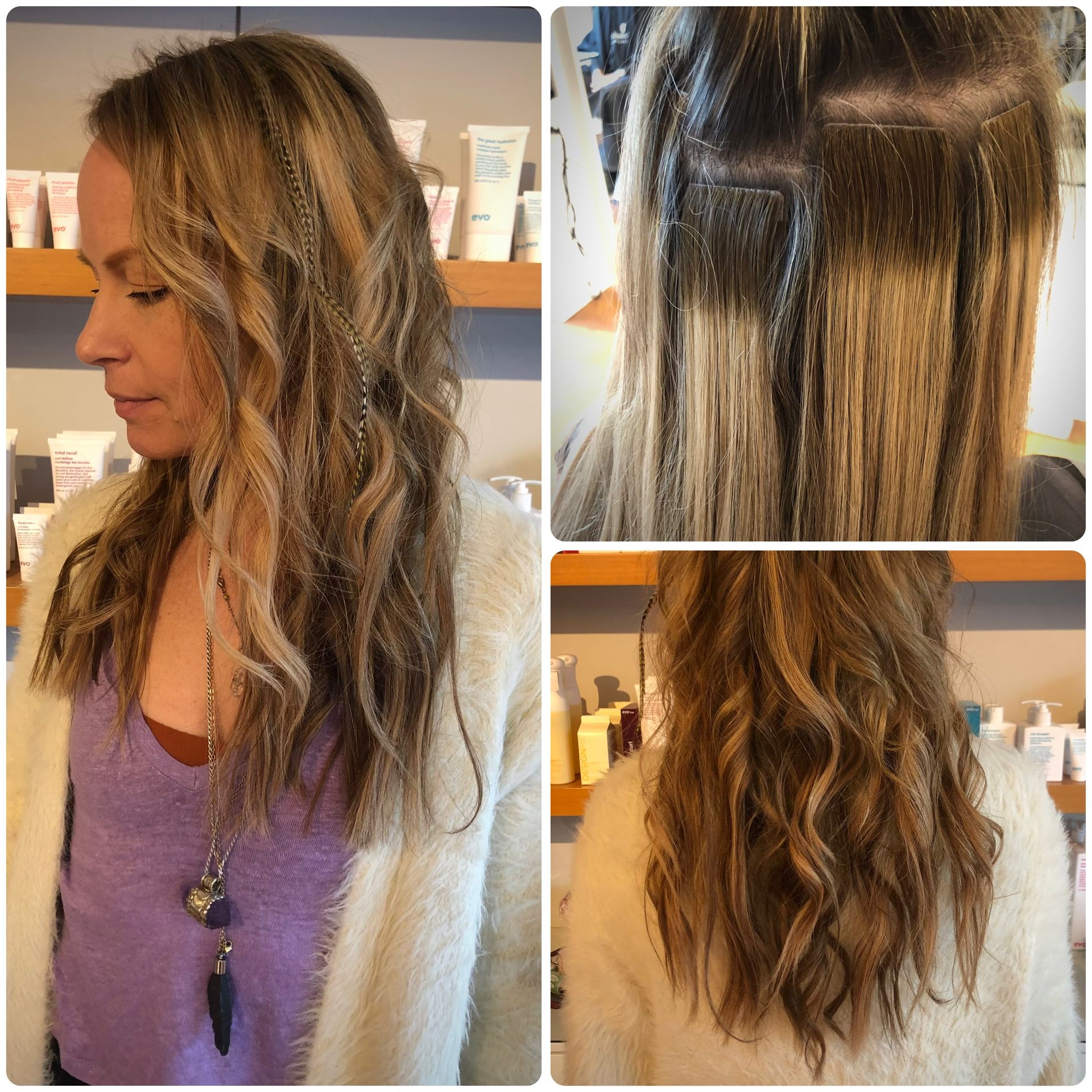 Tape-in hair extensions at Sücos in Whistler