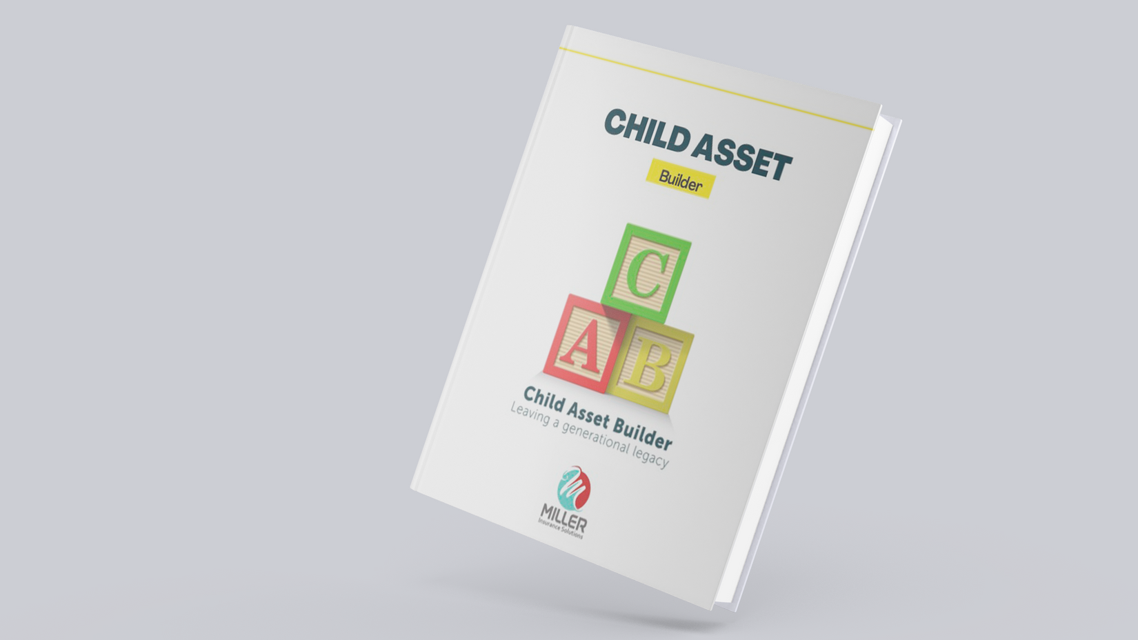 A book about child asset management is floating in the air.