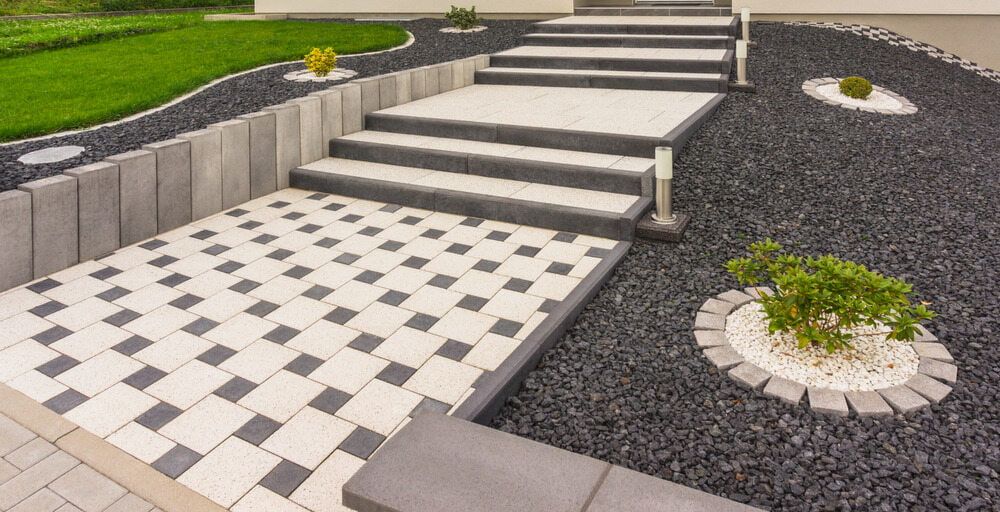 A Walkway With Stairs And Gravel In Front Of A House — Pigot's Mid Western Sand and Soil In Orange, NSW