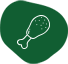 Green icon with a white badminton shuttlecock inside a circle