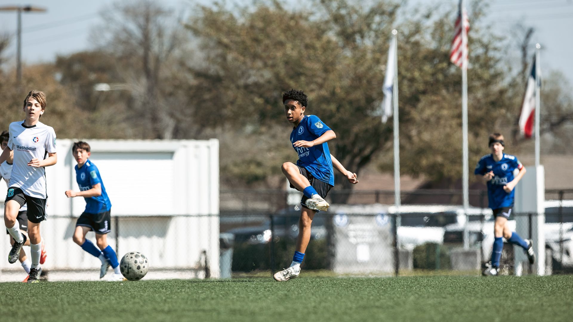 Albion Hurricanes FC youth player in a game