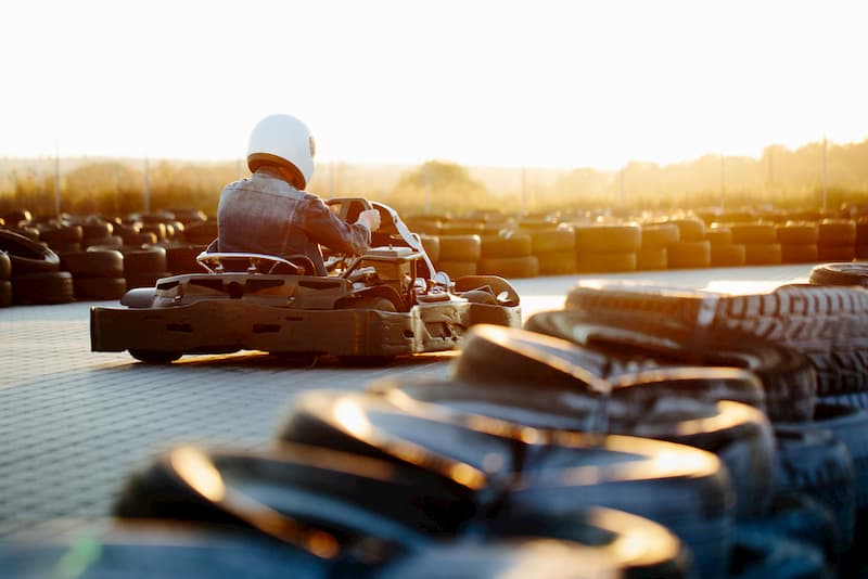 The first go-kart was built in 1956 by a mechanic in California