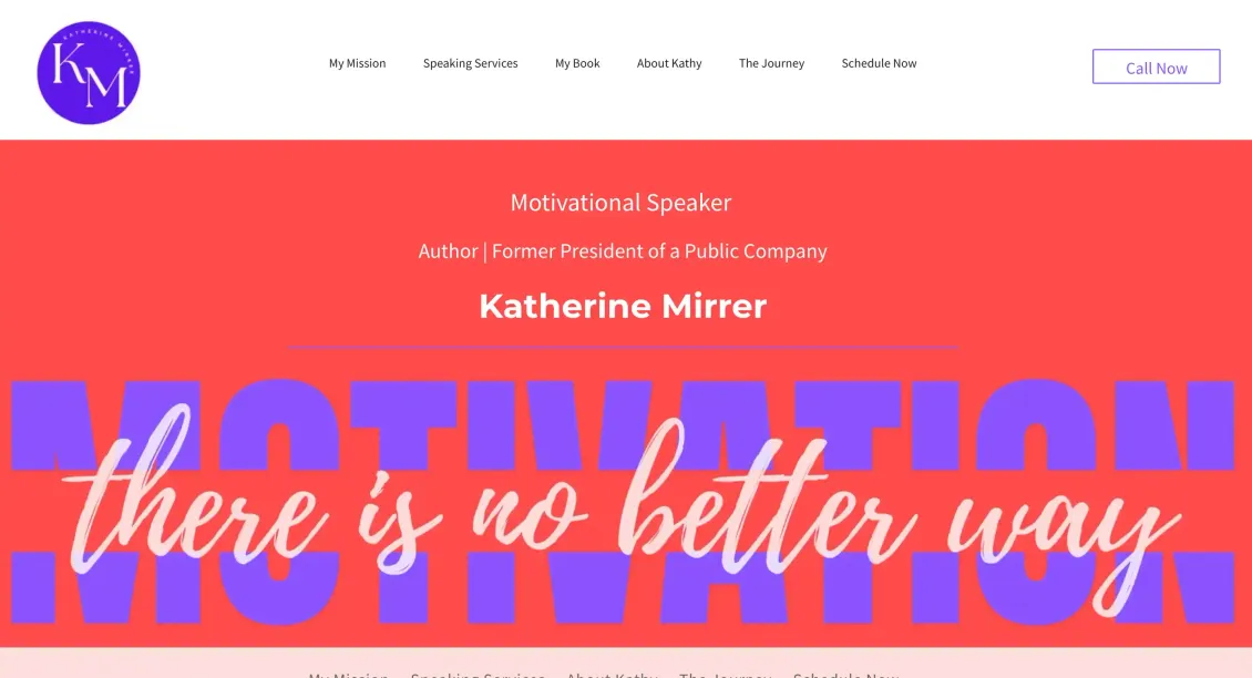 Motivational Speaker Katherine (Kathy) Mirrer Website