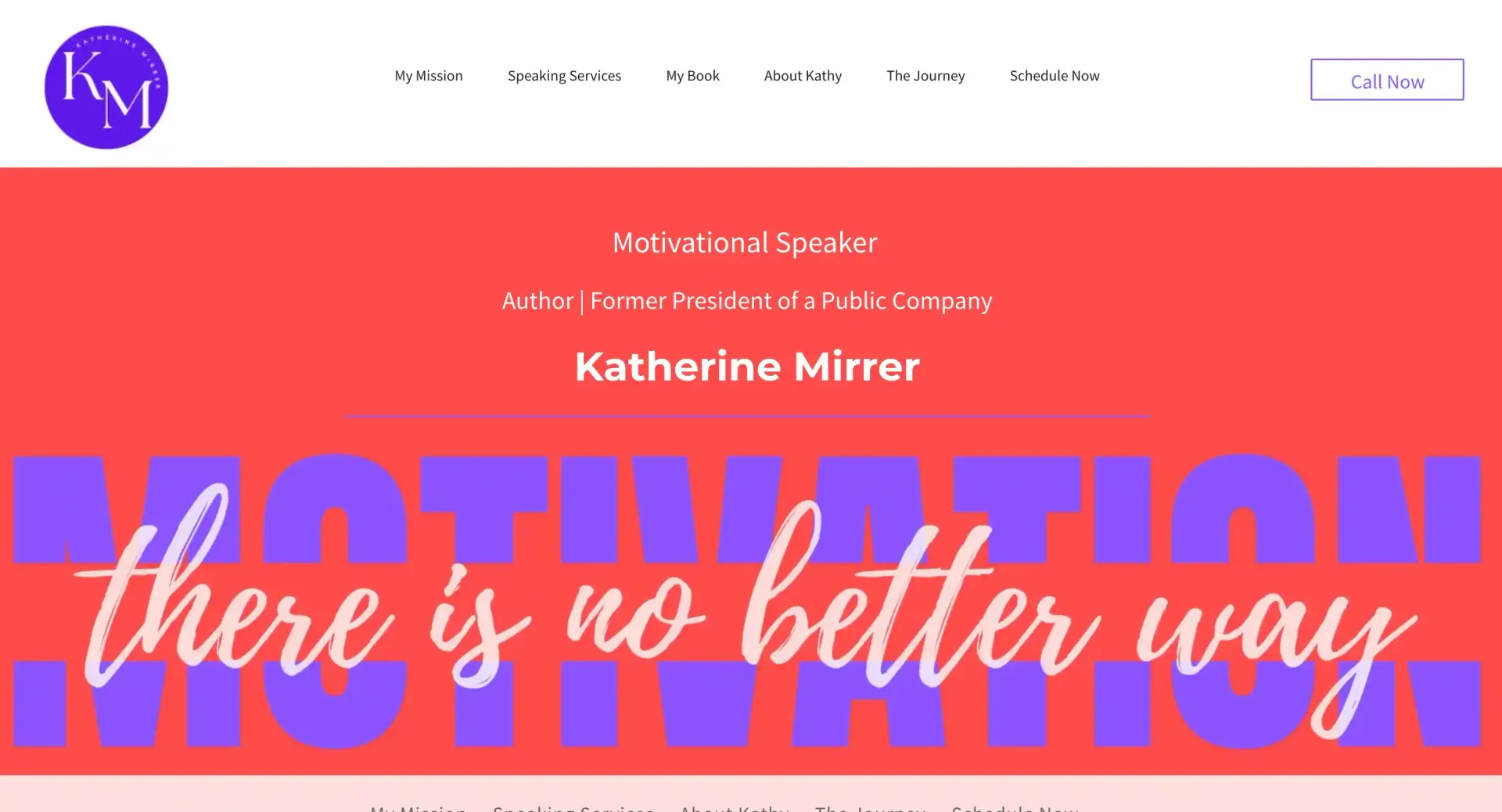 Motivational Speaker Katherine (Kathy) Mirrer Website