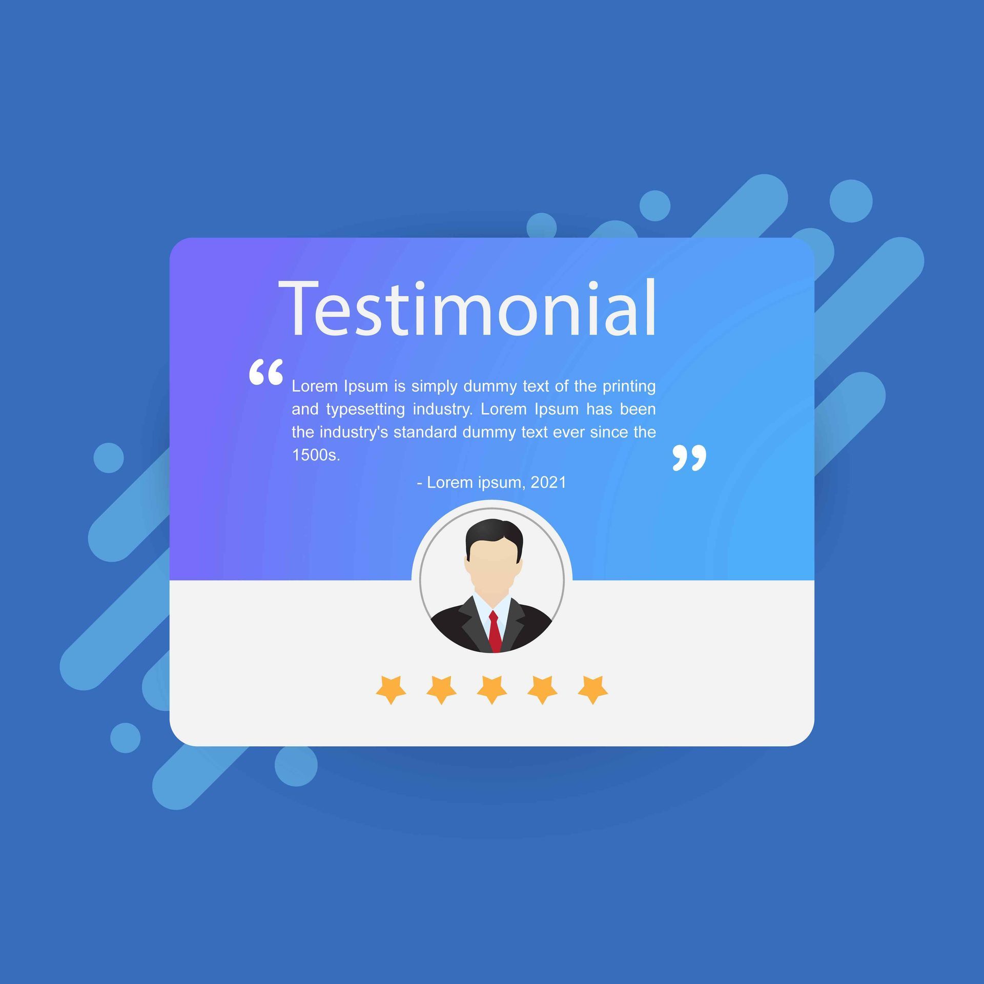 Image of a pop up that has a customer testimonial