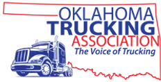 The oklahoma trucking association logo shows a truck on a white background.