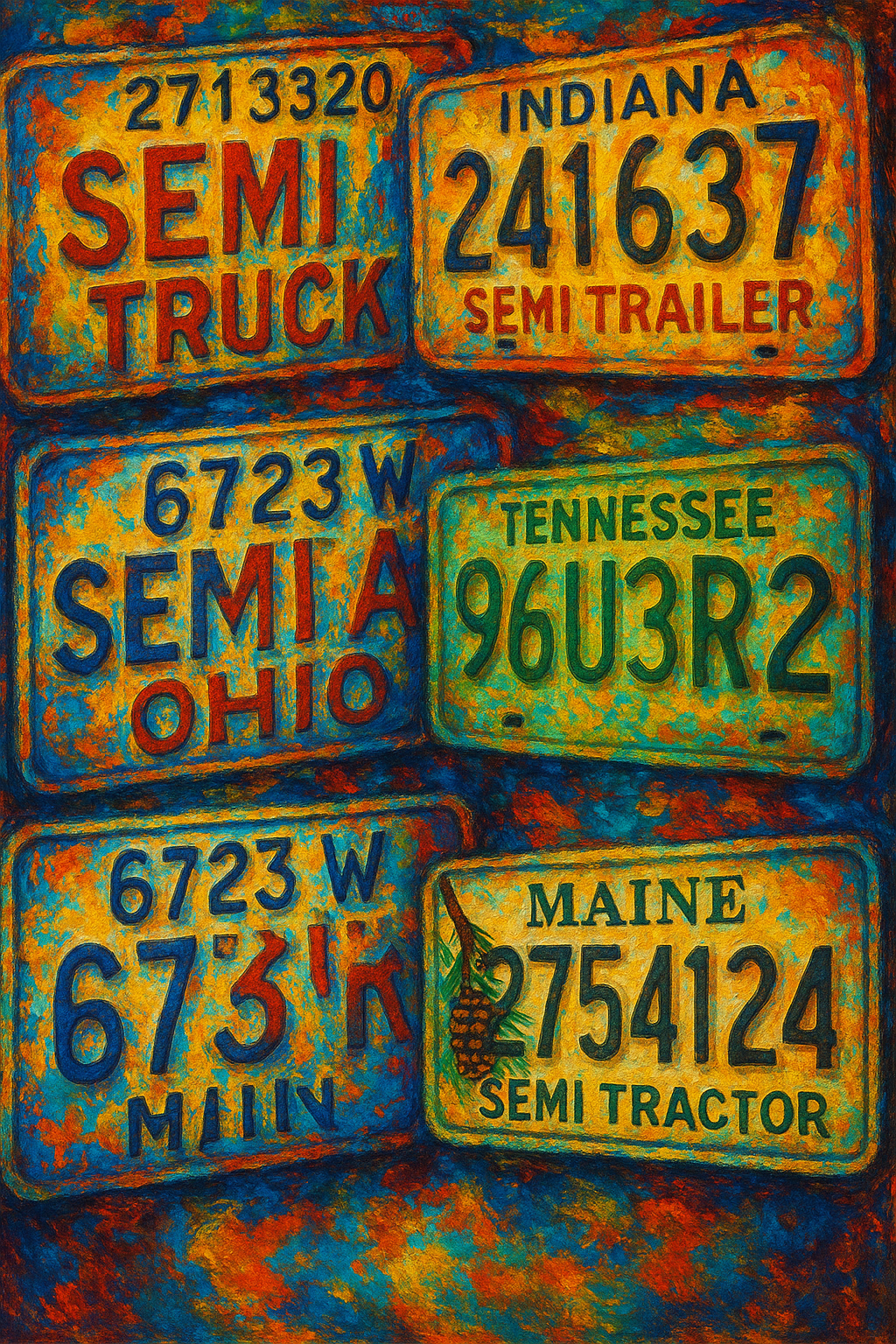 License plates: