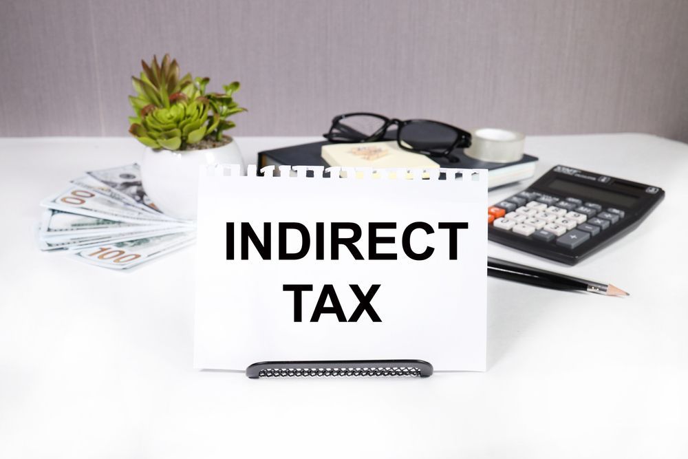 Indirect tax sign.