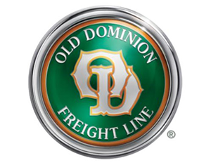 An old dominion freight line logo on a white background