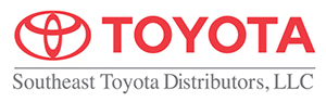 Toyota logo in red, with the company name and