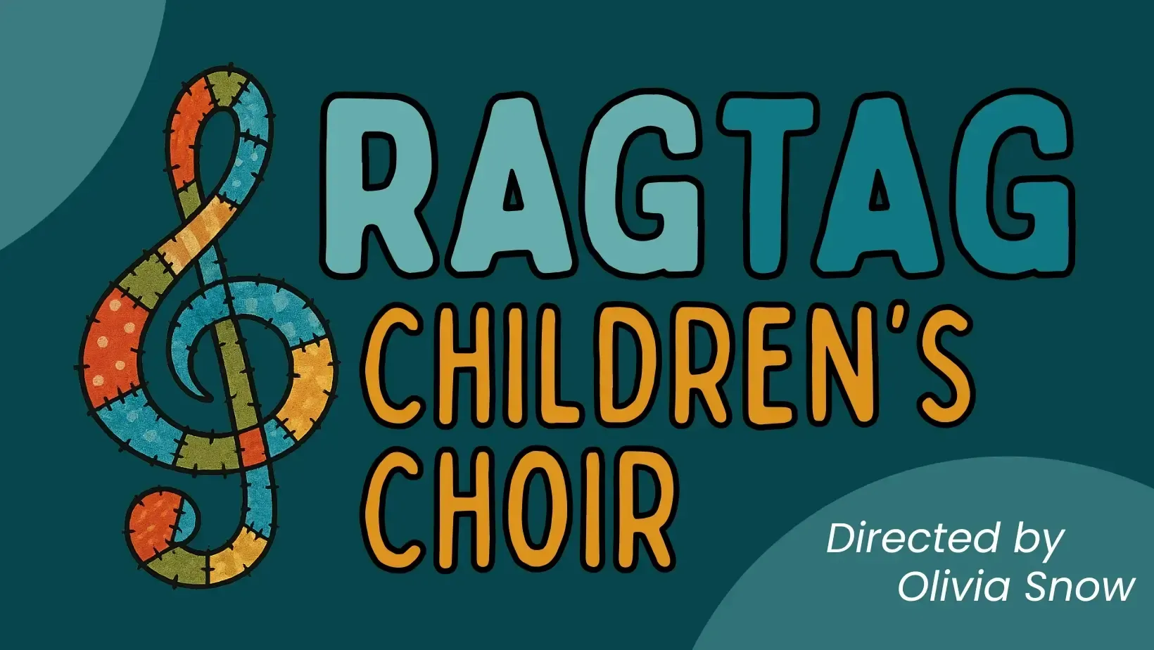 Ragtag Children's Choir logo: teal background