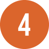 Orange circle with white number 4. Orange circle with white number 4.