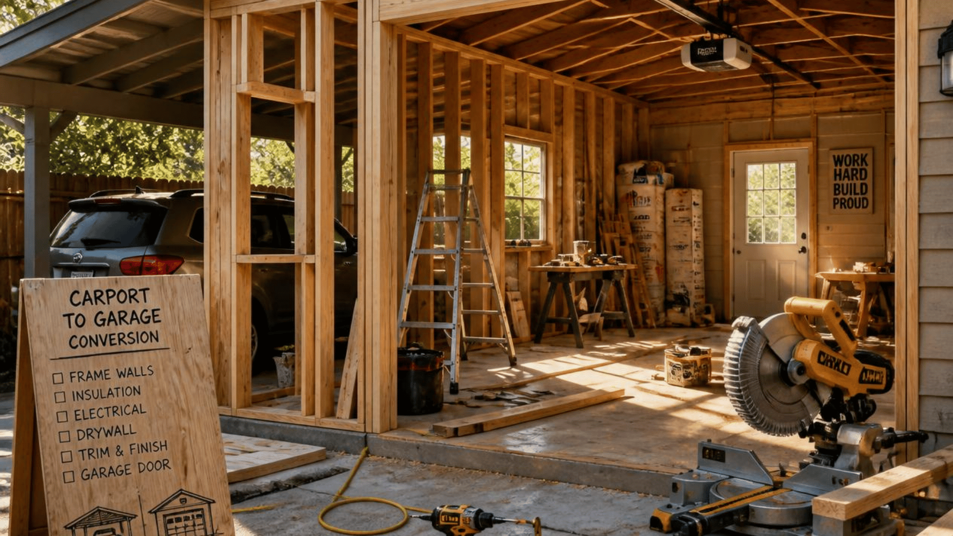 Car Port to Garage Conversion