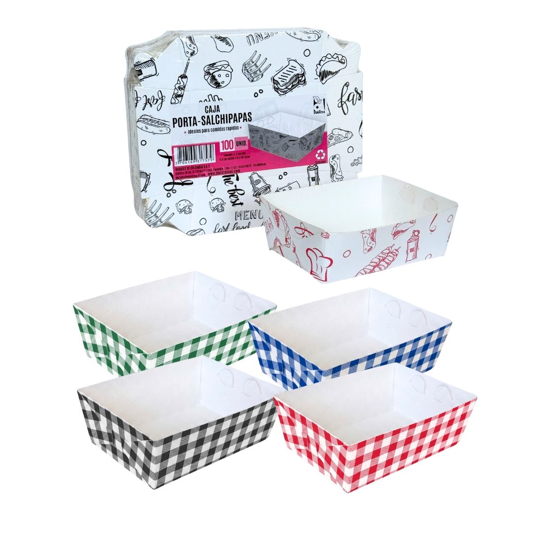 Caja porta-salchipapa