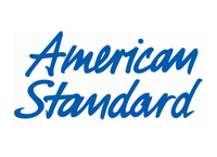 Full Time Heating & Cooling | The american standard logo is blue and white on a white background.