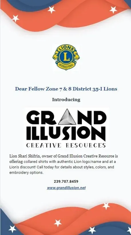 A poster that says grand illusion creative resources on it