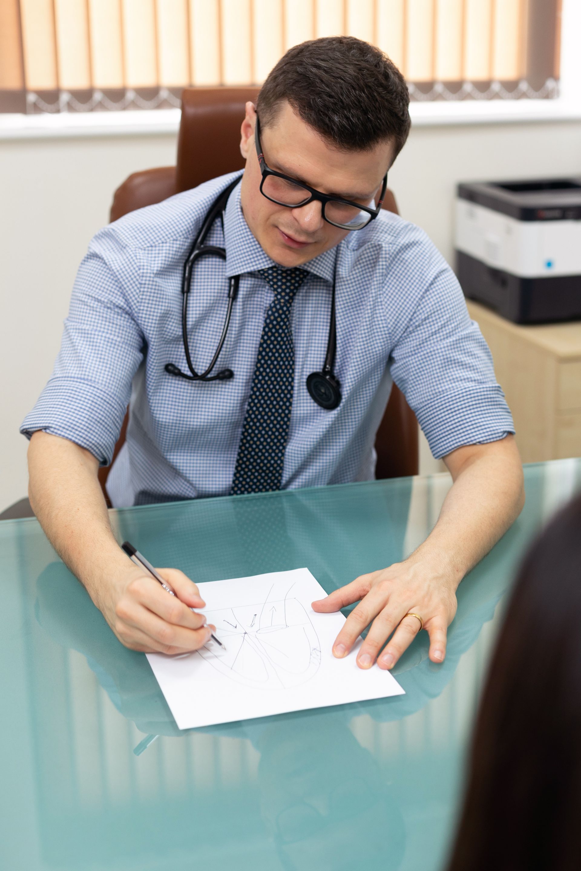 Dr Bart Olechowski sees private patients with heart symptoms, including chest pains, palpitations and lack of breath.