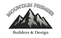 Mountain Premier Builders & Design logo with black mountain peaks and arched text