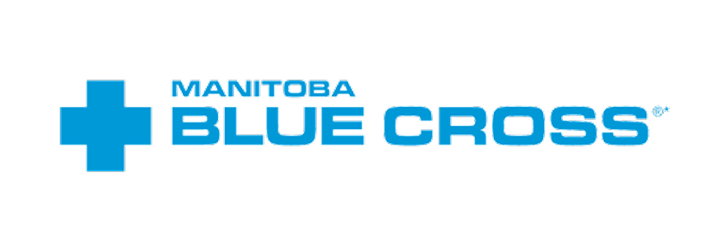 Manitoba Blue Cross logo with a blue cross symbol and text.