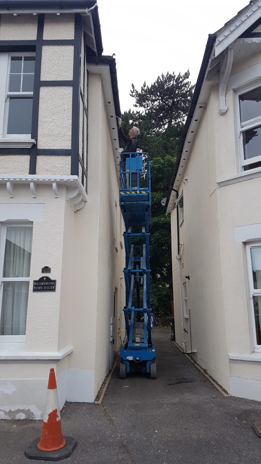 Oly working on Scissor Lift 