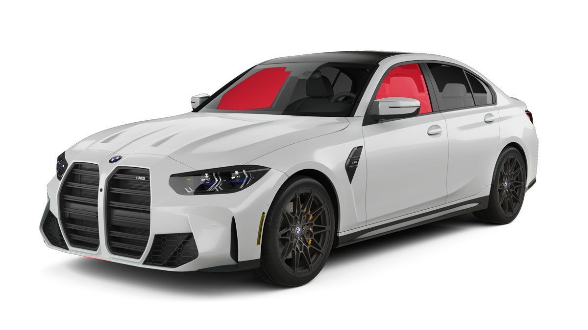 front two windows red