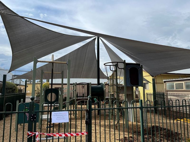 Playground With Shade Sails, Fencing — The Gazebo and Shade Centre in Beechworth, VIC