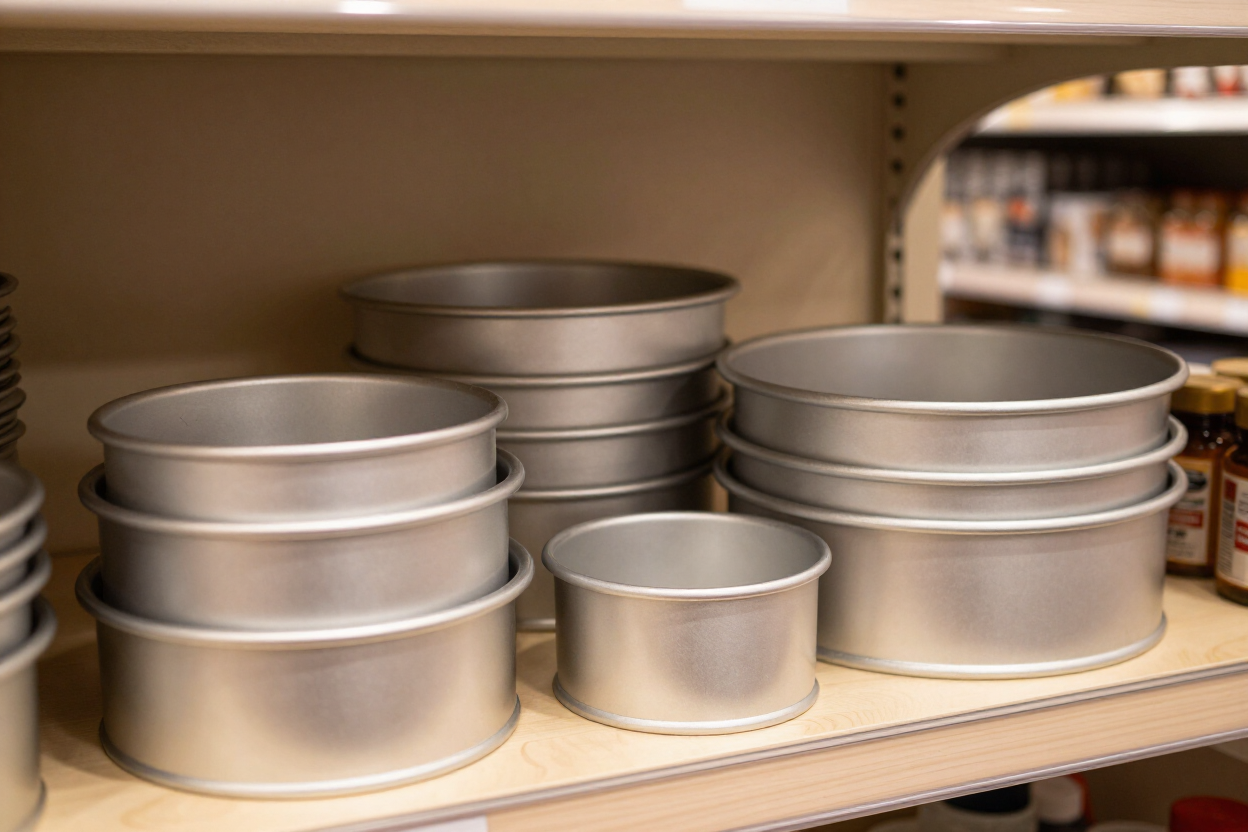 Round cake pans in every tier size Round cake pans in every tier size
