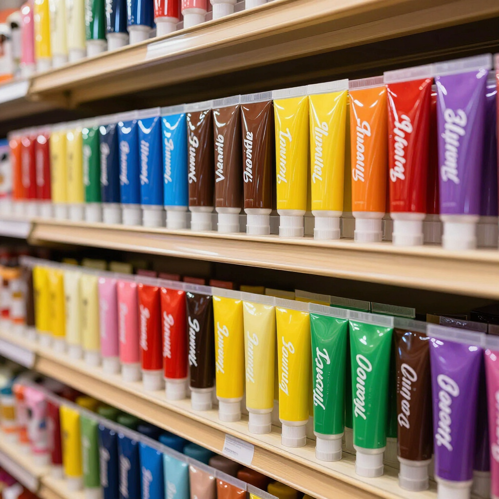 Ready-to-use decorating icing tubes on a retail shelf