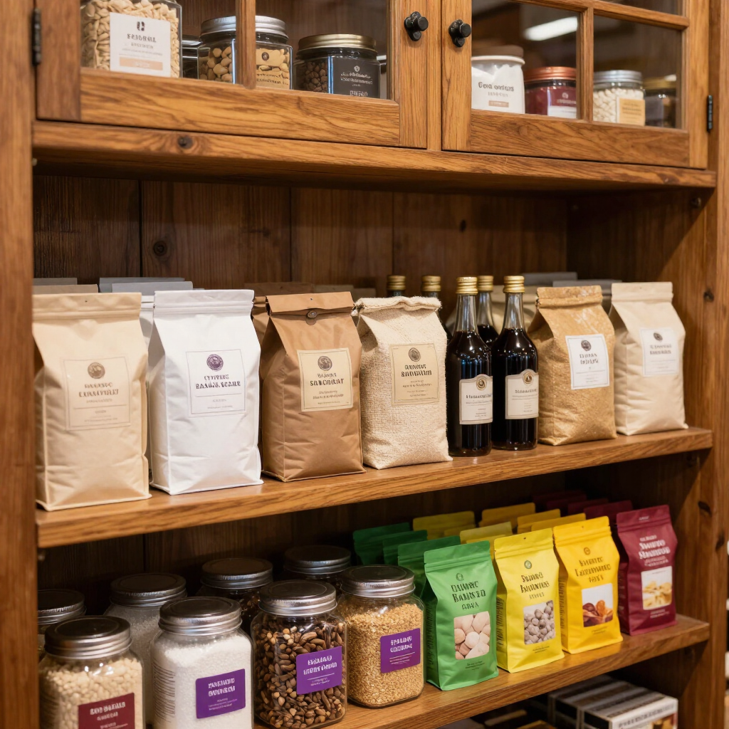 Specialty and hard-to-find baking products on a store shelf