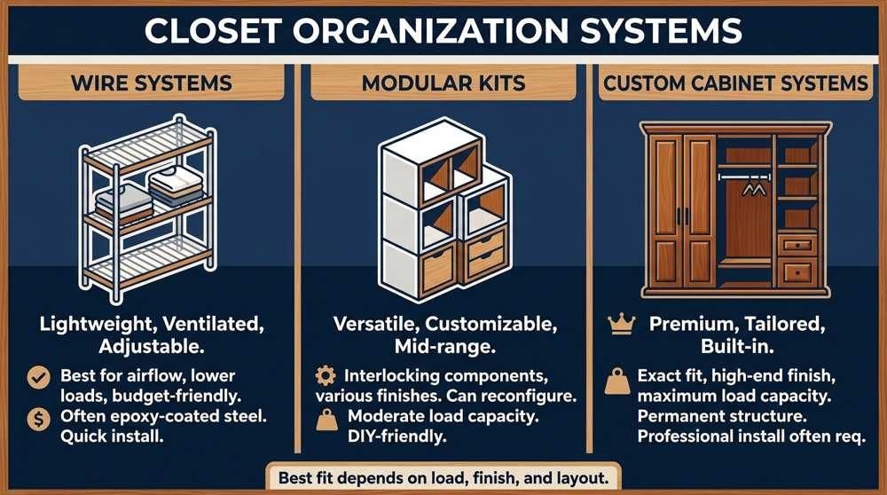 Compare wire modular and custom systems