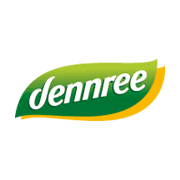 Green and yellow Dennree logo on a white background